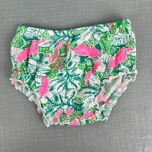 Lilly Pulitzer Cecily Infant Dress Botanical Green Just Wing It 18-24 Months - Picture 6 of 12